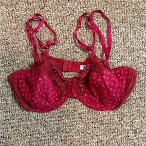 Playtex Red Floral Bra